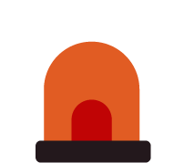 Icon of fire alarm siren